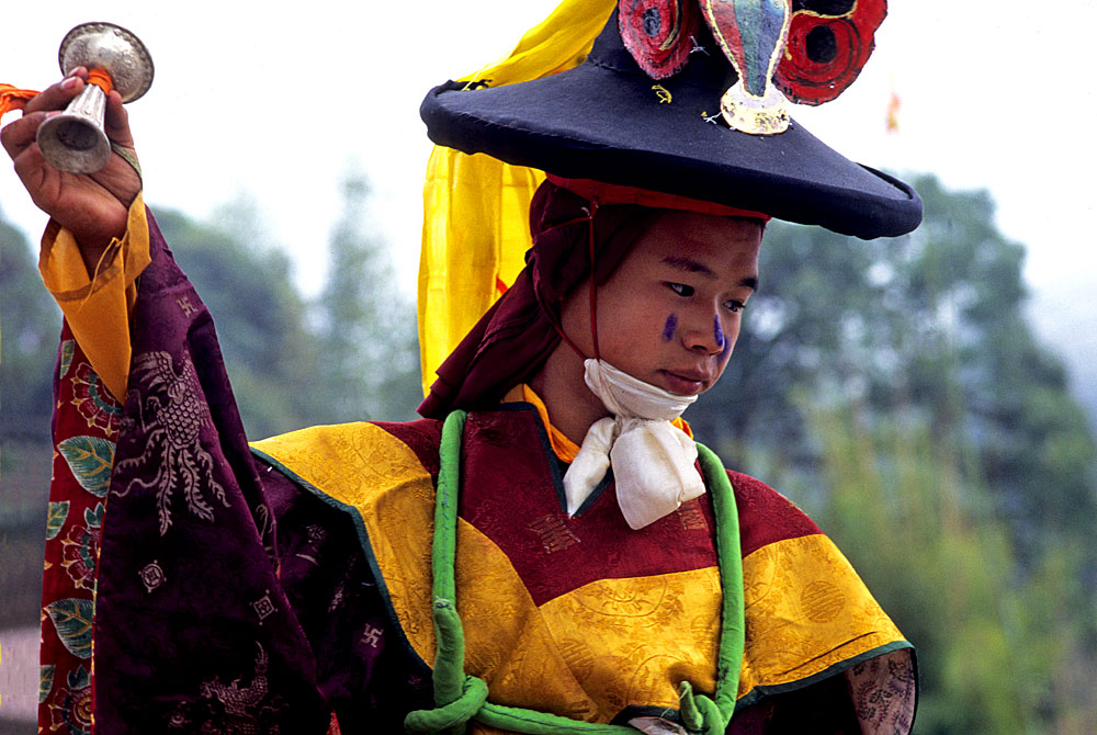 Junger Maskentänzer, Ralang, Sikkim.