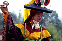 Junger Maskentänzer, Ralang, Sikkim.