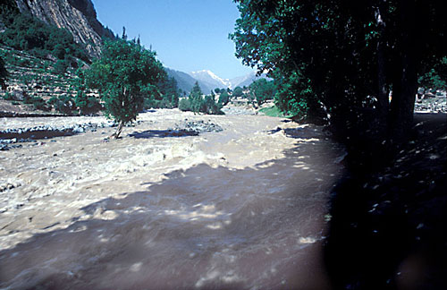 Hochwasser in Kanai, Swat, Pakistan, 1985