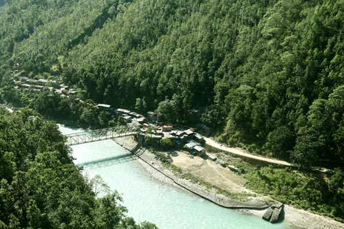 Das neue Dorf von Nayapul, Nepal, 2010