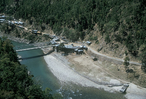 Das neue Dorf von Nayapul, Nepal, 1998
