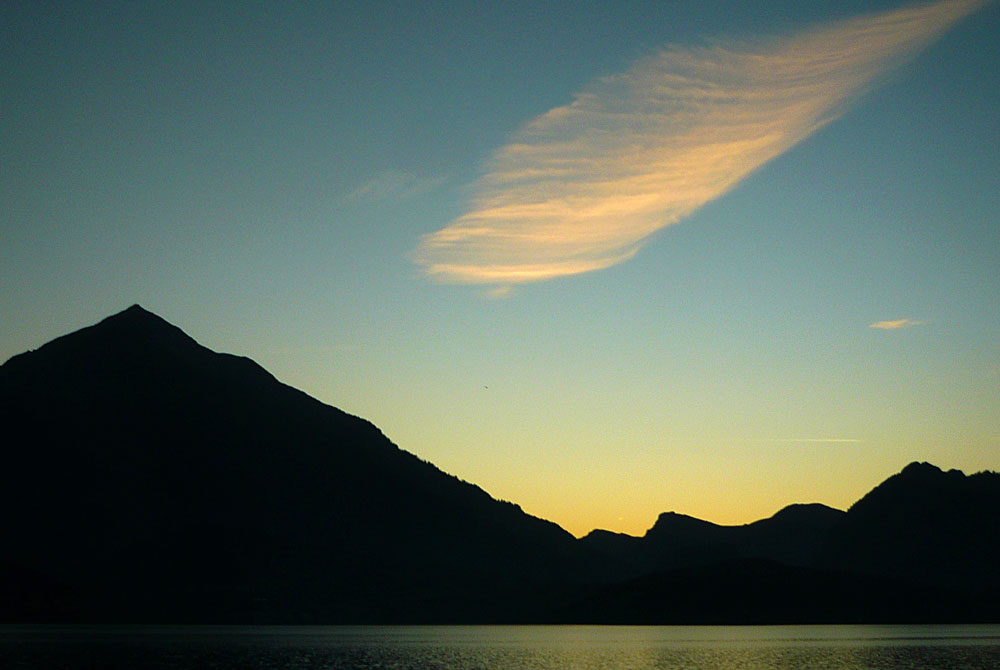 Abendstimmung mit Niesen, Schweiz.